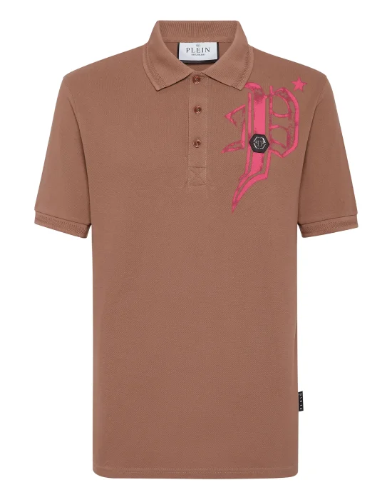 Slim Fit Jersey Polo Shirt Skull&Bones