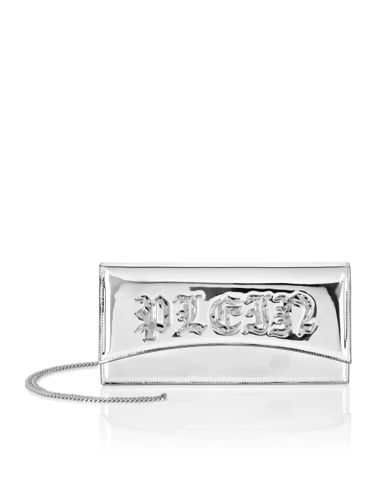 Synthetic Mirror Leather Baguette Gothic Plein
