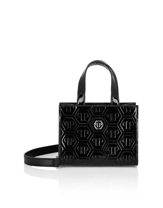 Patent Leather Small Handle Bag Monogram