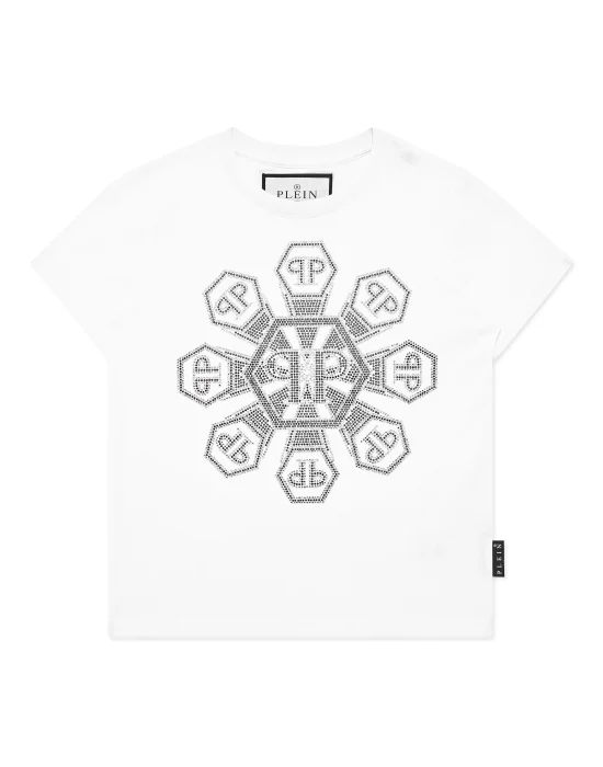 T-shirt Round Neck SS Strass Monogram
