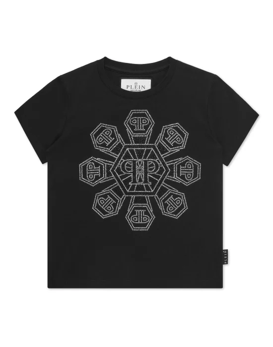 T-shirt Round Neck SS Strass Monogram