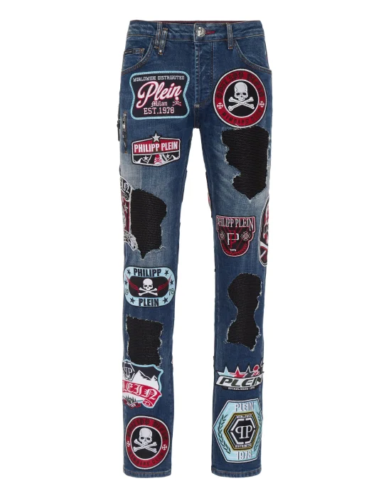 Denim Rock Star Trousers Patches