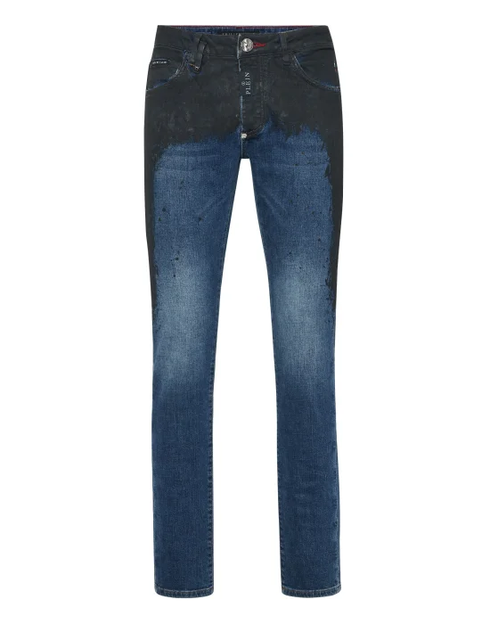 Denim Super Straight Cut Trousers
