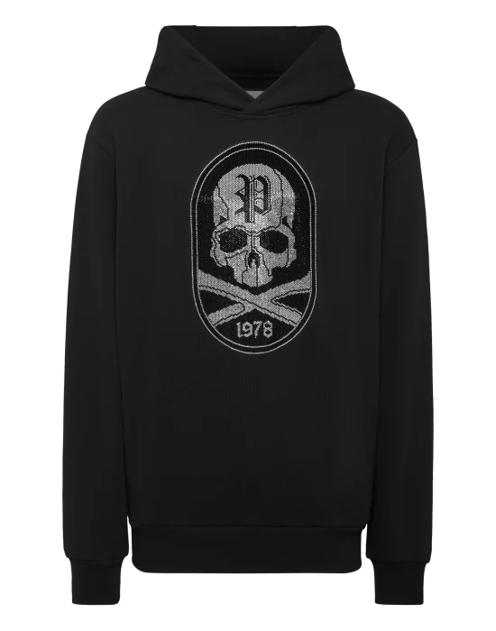 Hoodie Sweatshirt With Patch Skull&Bones