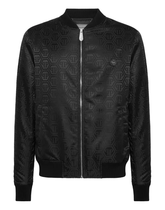 Nylon Jacquard Bomber Monogram