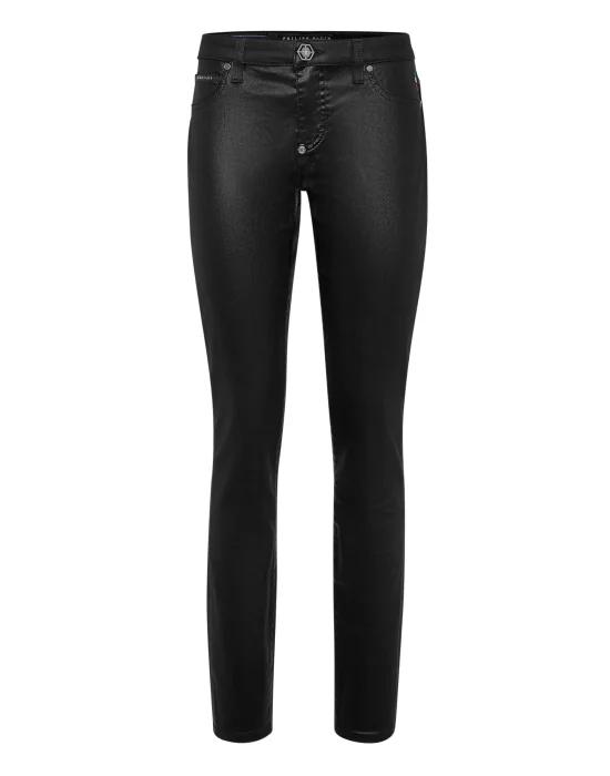 Coated Denim Jeggins