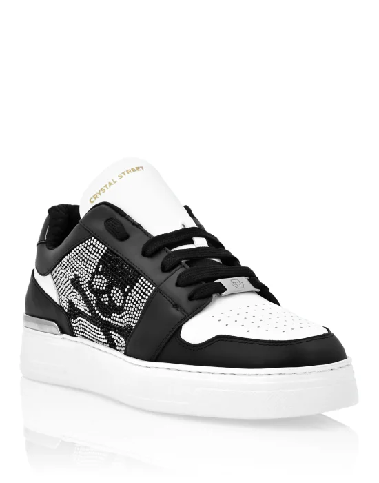 Lo-Top Crystal Leather Sneakers Skull&Bones