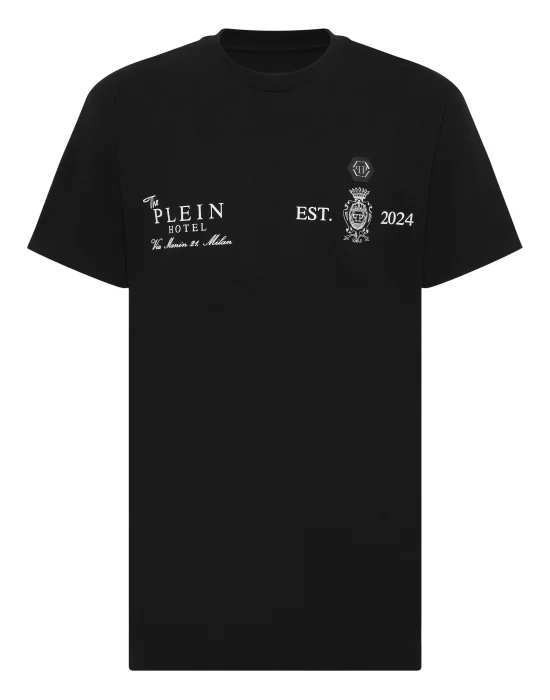 Embroidered Round Neck T-Shirt Plein Hotel