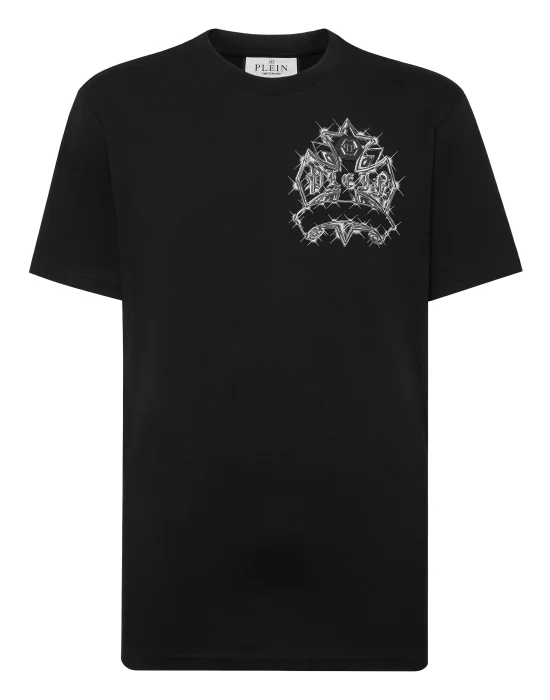 Round Neck T-Shirt Vintage Crest And Skull