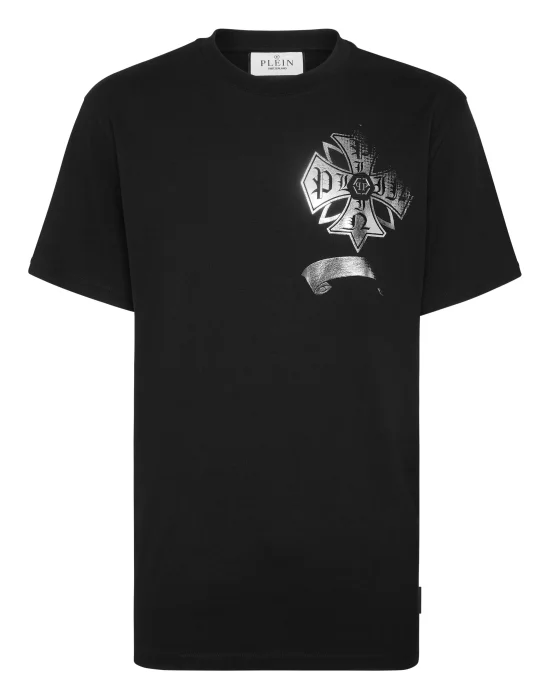 Washed Round Neck T-Shirt Destroyed Crest