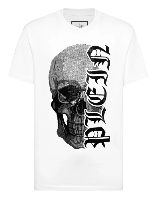 Round Neck T-Shirt Gothic Plein Stones
