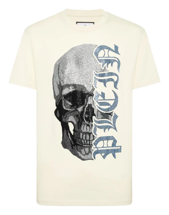Round Neck T-Shirt Gothic Plein Stones