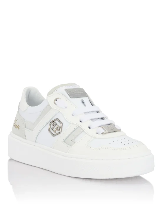 Mix Materials Low-Top Sneakers