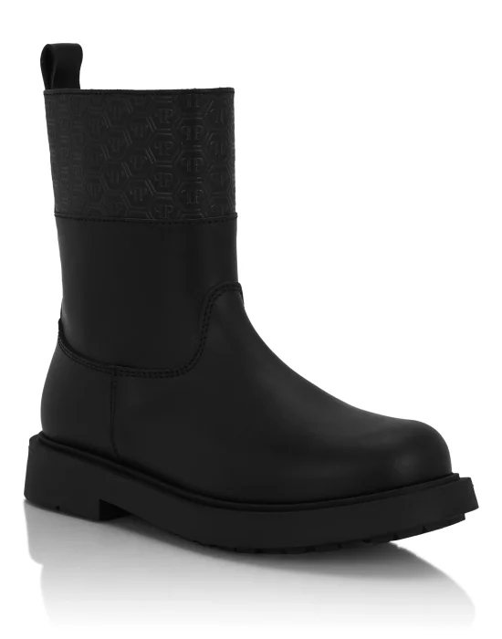 Leather Low Boots Monogram