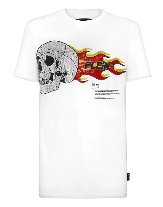T-shirt Round Neck SS Skull on fire