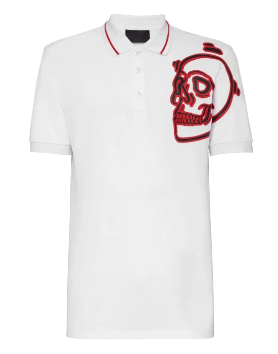 Slim Fit Polo shirt SS Outline Skull