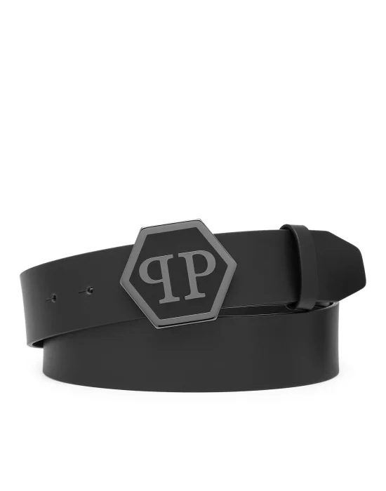 Leather Belt Hexagon