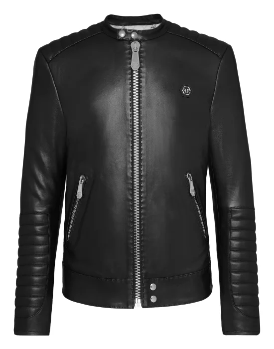 Lambskin handstitched Moto Jacket Iconic Plein