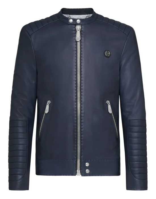 Lambskin handstitched Moto Jacket Iconic Plein