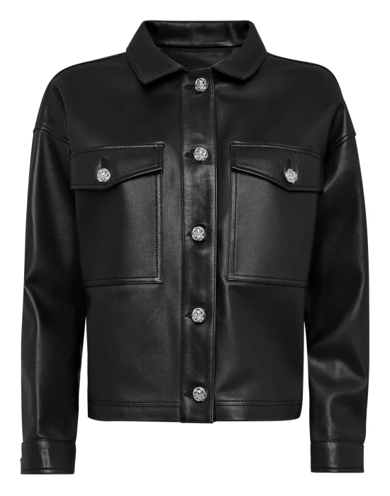 Soft Leather Shirt Crop