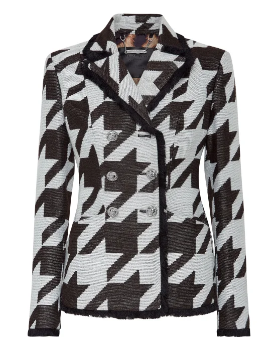 Fitted Blazer Pied de poul