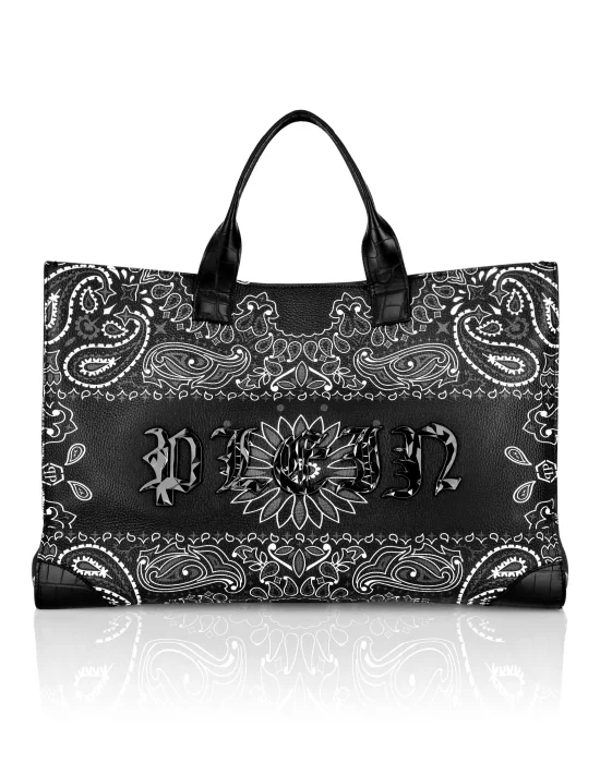 Leather Handle Bag Paisley Gothic Plein