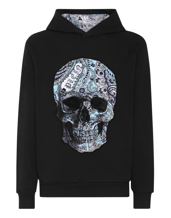 Hoodie Sweatshirt Paisley Skull