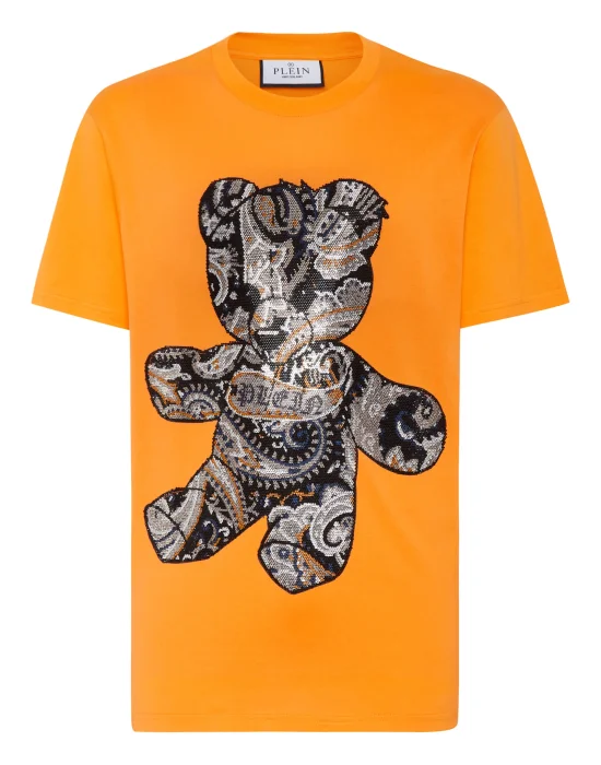 T-shirt Round Neck SS Paisley Teddy Bear
