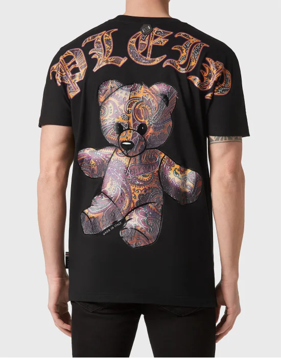 T-shirt Round Neck SS Paisley Teddy Bear