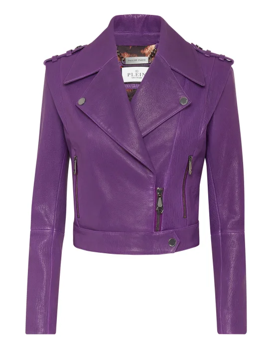 Leather Cropped Jacket