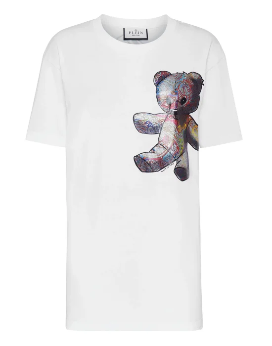 T-shirt Round Neck SS Paisley Teddy Bear