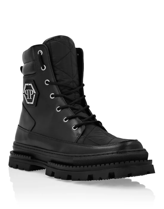 Army Boots Mid Flat Hexagon