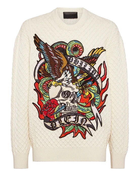 Wool Blend Roundneck Tattoo