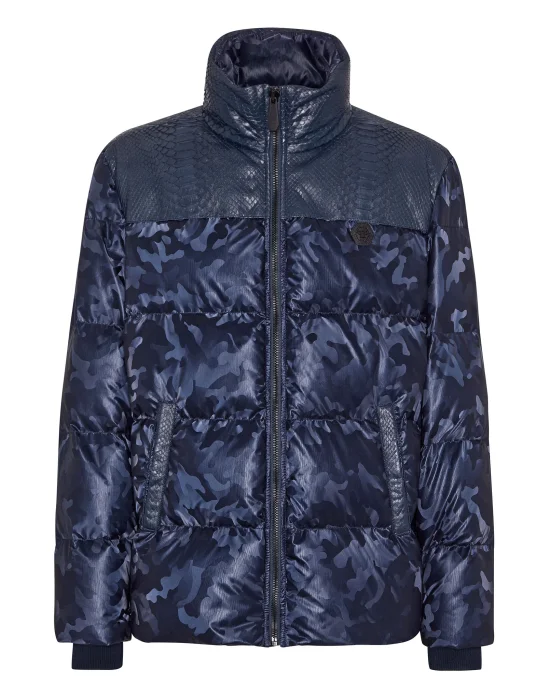 Down Jacket With Python Inserts