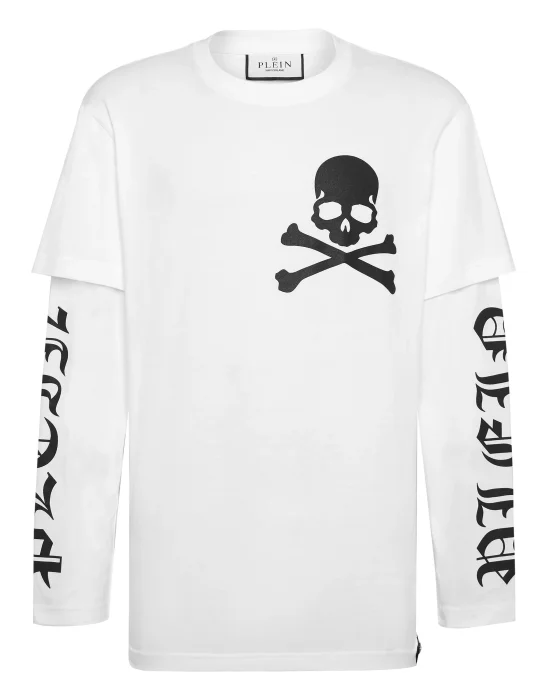 T-shirt Round Neck Double Sleeve Gothic Plein
