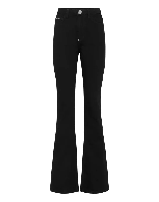 Denim Flare Fit Trousers