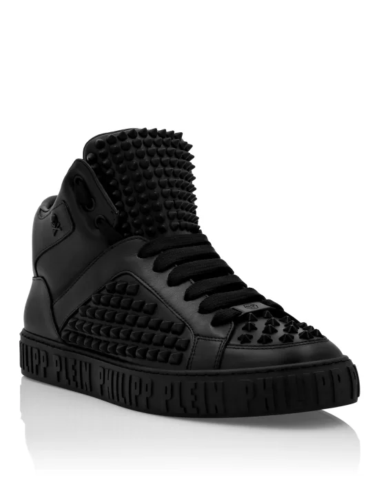 Leather Mid-Top Sneakers
