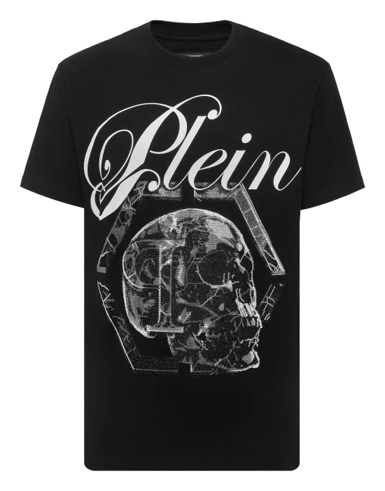 Round Neck T-Shirt Marble Skull