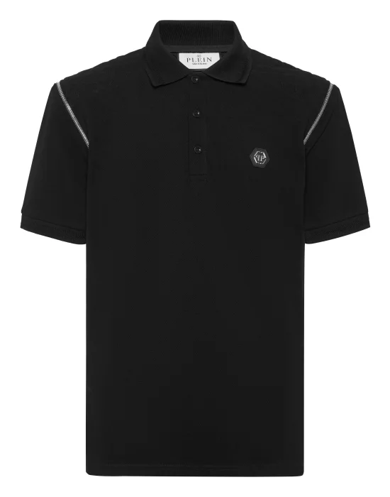 Polo Shirt With Zippers On Sleeves