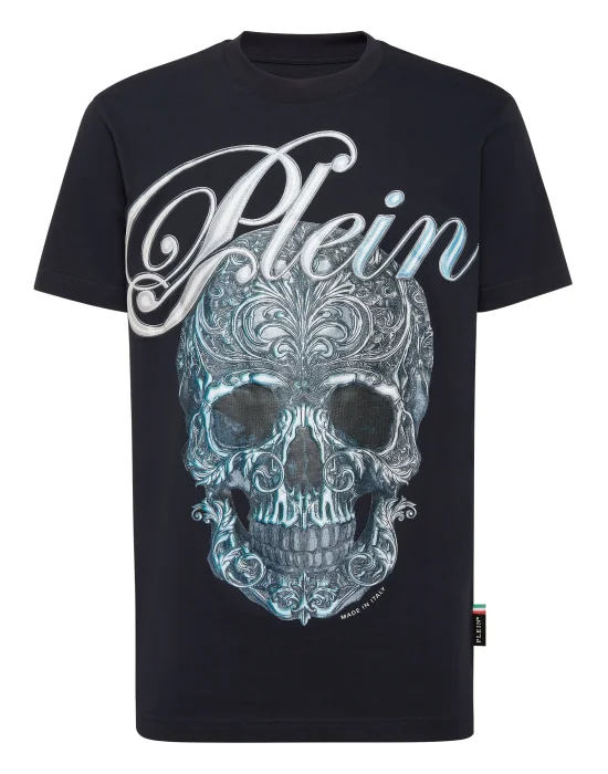 Round Neck T-Shirt Gradient Skull