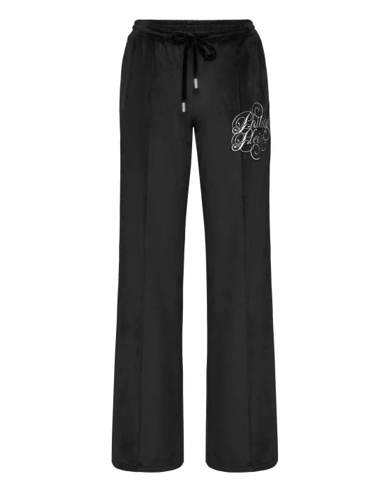 Chenille Straight Tracksuit Trousers Signature