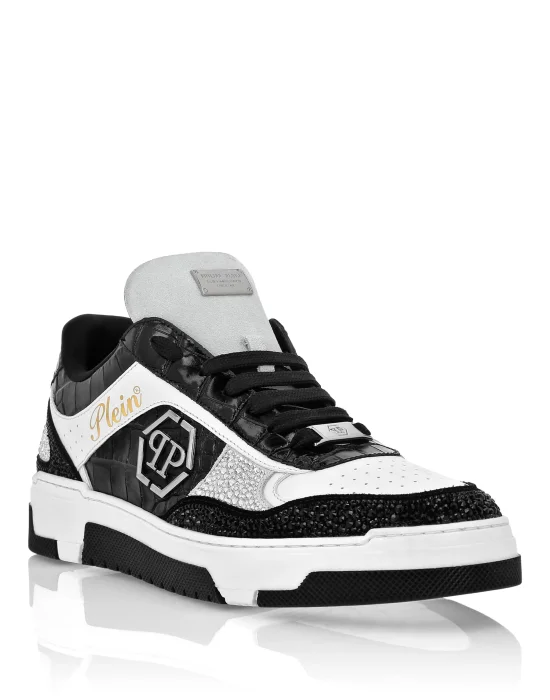 Low Top Sneakers Mix Strass Cocco