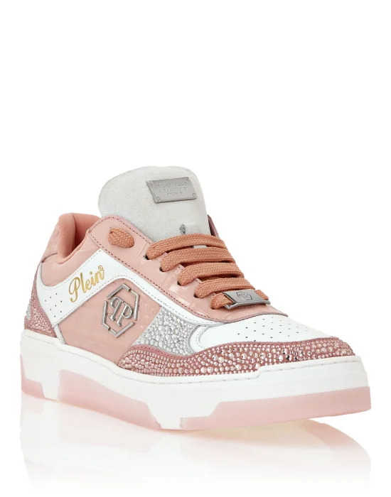 Low Top Sneakers Mix Strass Cocco