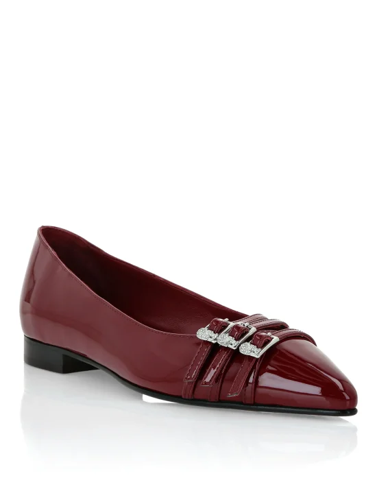 Multi-Strap Ballerina Flats Skull