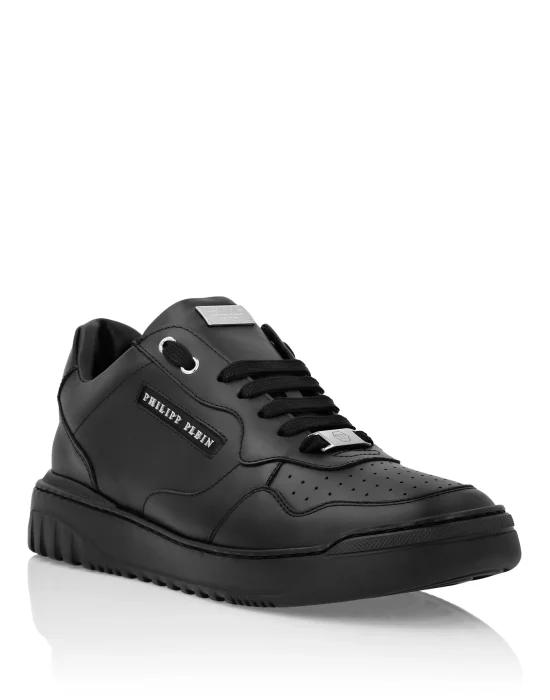 Nappa Leather Low Top Sneakers Lettering