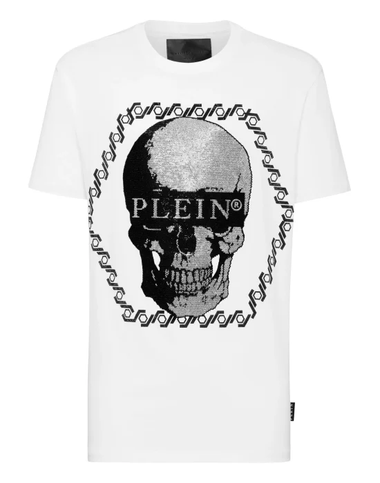 T-shirt Round Neck SS Skull crystal
