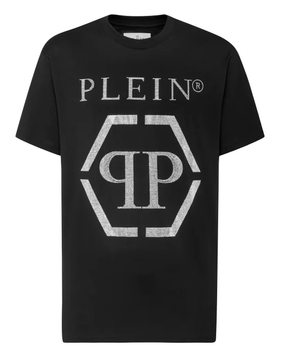 T-shirt Round Neck SS Hexagon with Crystals