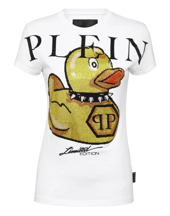 T-shirt Round Neck SS PP Duck with Crystals