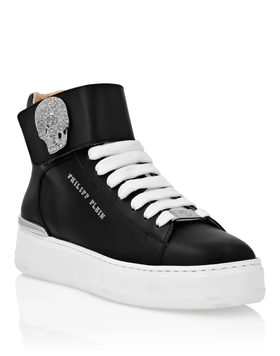 Hi-Top Sneakers Crystal Skull with Crystals