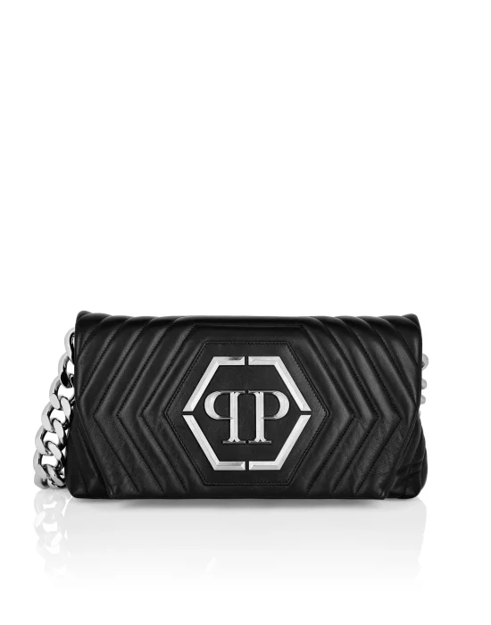 Small Nappa Matellase` Shoulder Bag Hexagon